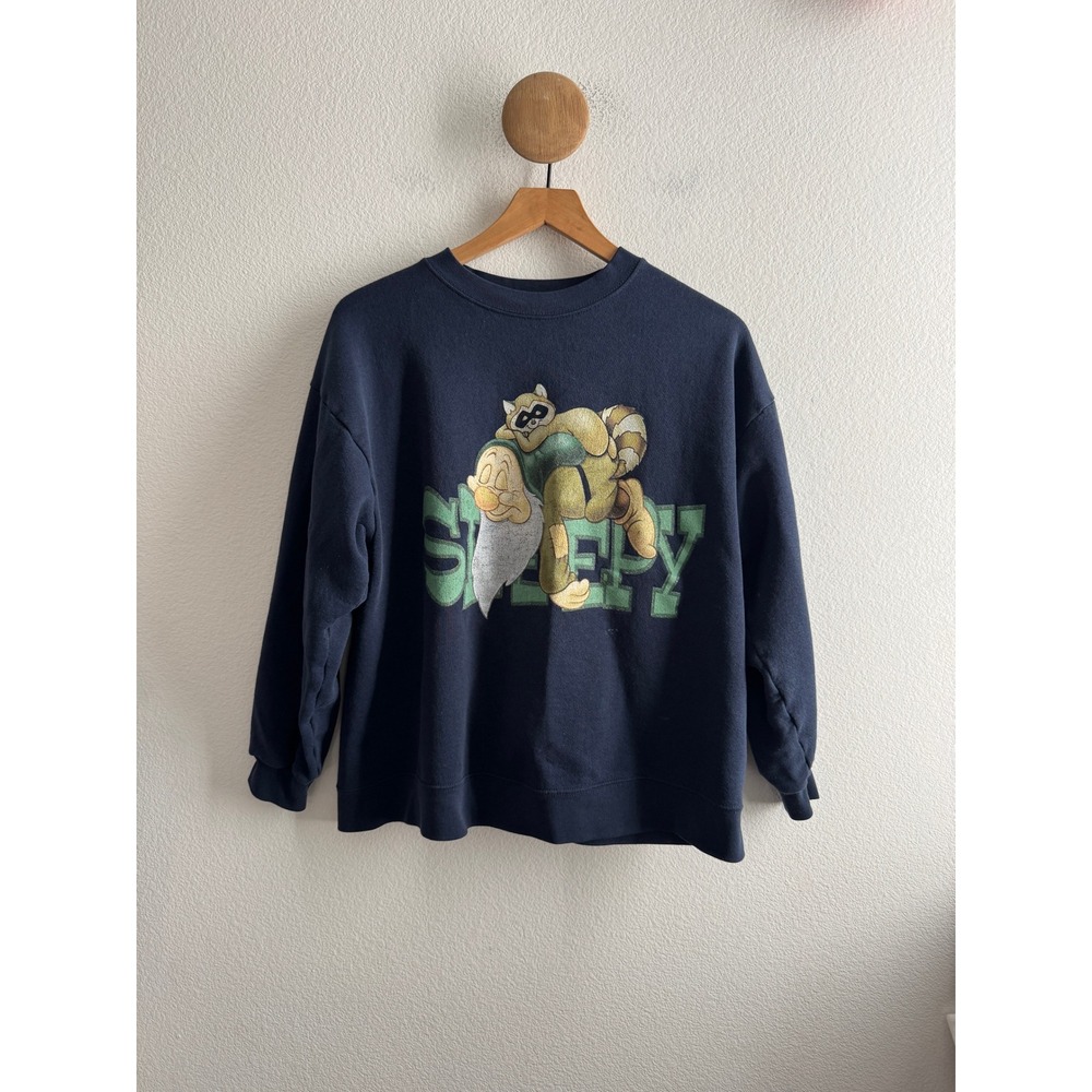 Vintage Disney Classics Sleepy Dwarf Snow White Movie Sweatshirt Size Medium